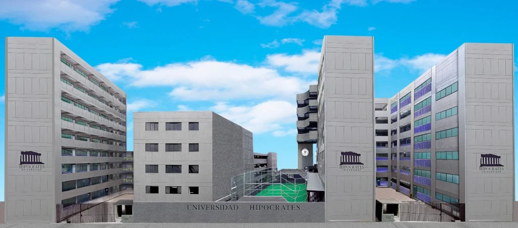 Diseño 3D de la Universidad Hipócrates.