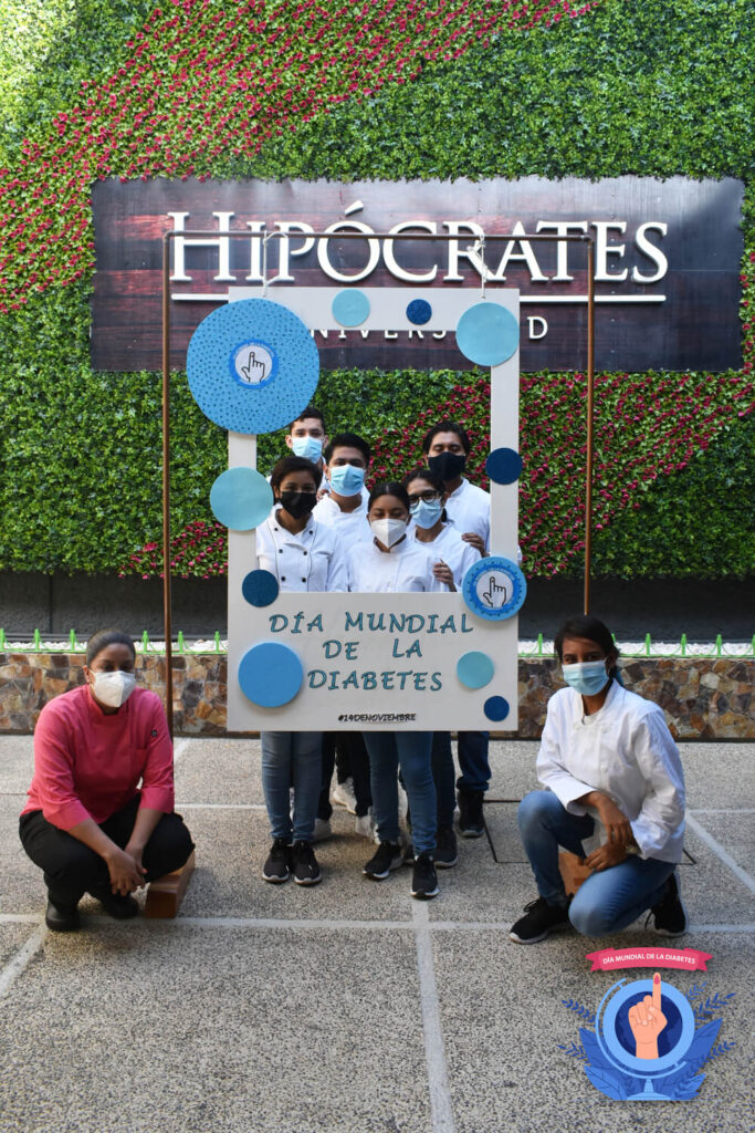 Dia mundial de la Diabetes por los estudiantes de Nutrición de la Universidad Hipócrates