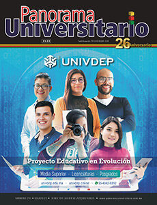 portada de revista "panorama universitario" mes de marzo