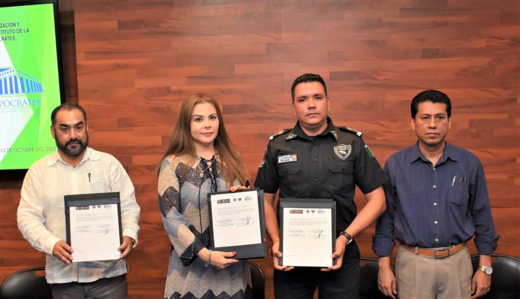 Convenio entre Universidad Hipócrates y el Instituto de Policía auxiliar de Gro