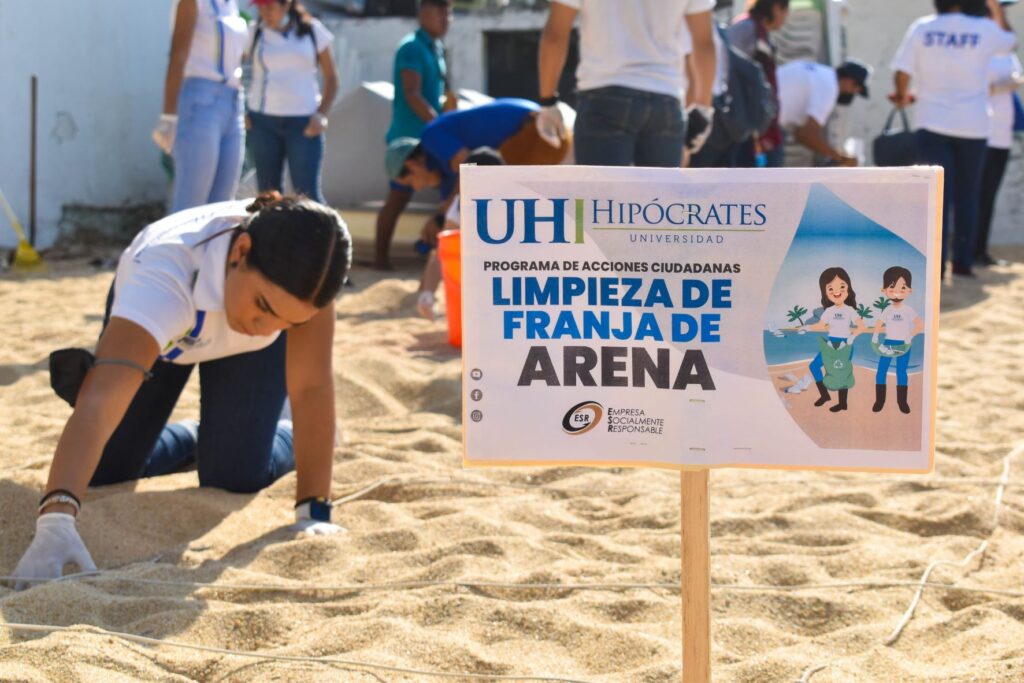 Estudiantes de la Universidad Hipócrates cuidan el medio ambiente