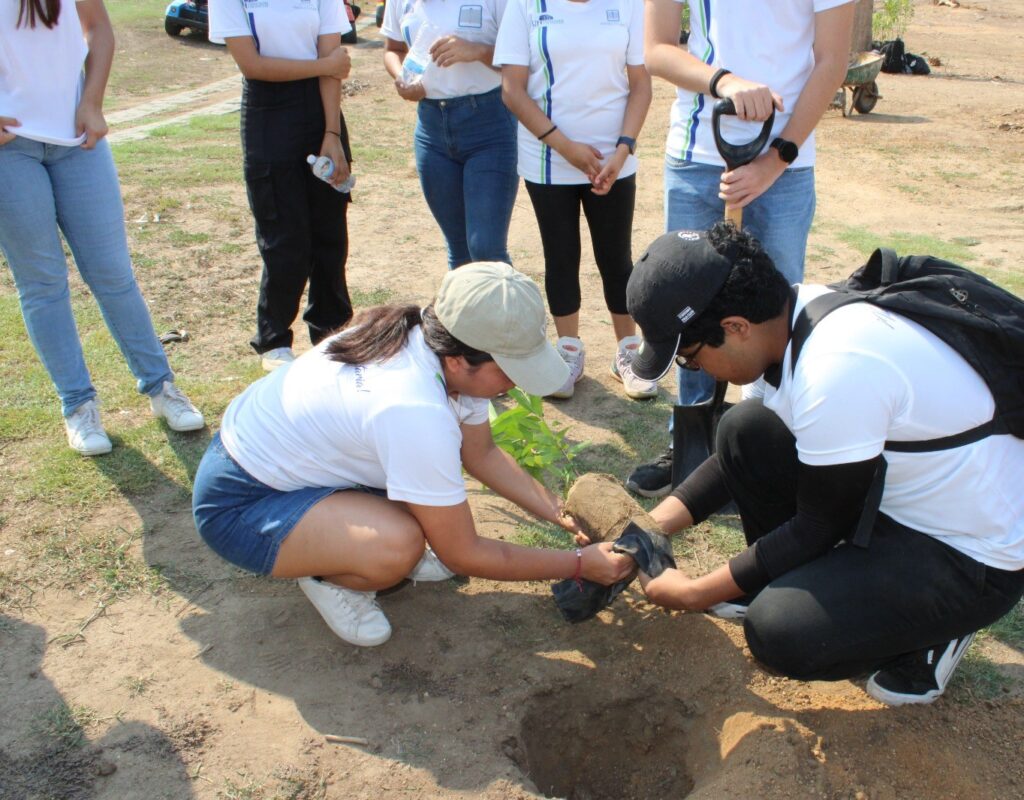 Estudiantes de medicina participan en jornada de reforestación en Club de Golf.