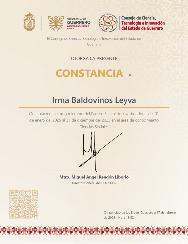 Acreditación de Padrón de Investigadores del Consejo de Ciencia