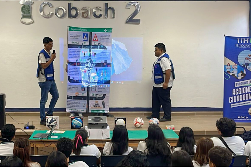 Promoción de seguridad con estudiantes de Criminología