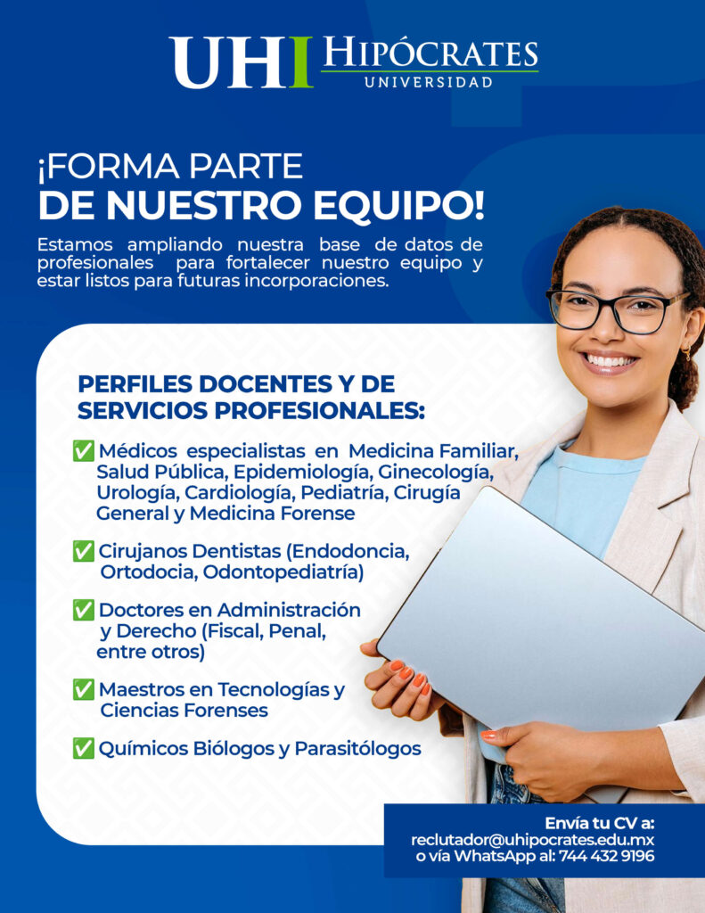 Anuncio de trabajo de la Universidad Hipócrates