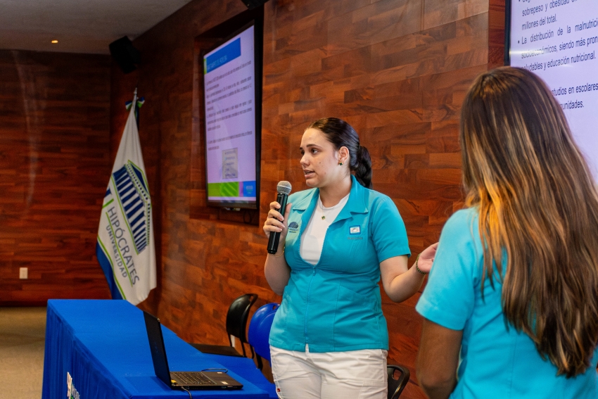 Estudiantes de Nutrición presentan investigaciones sobre salud y alimentación.