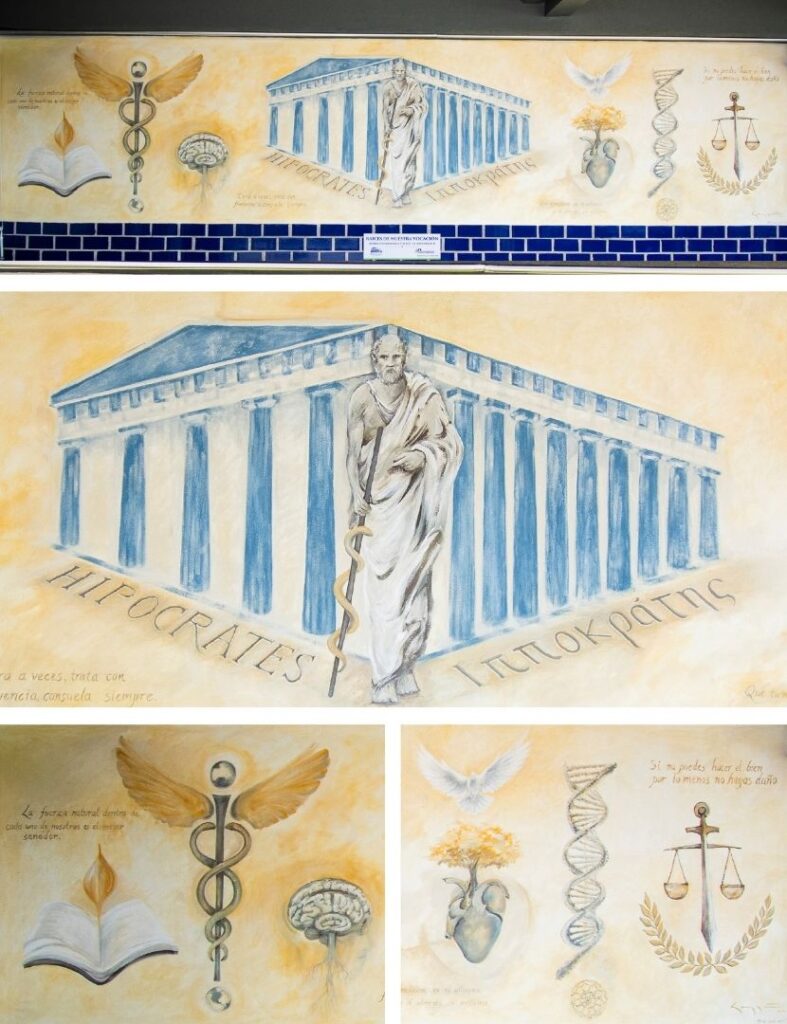 Mural conmemorativo de Universidad Hipócrates