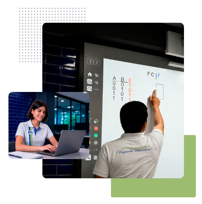 Mosaico de estudiantes de inteligencia artificial