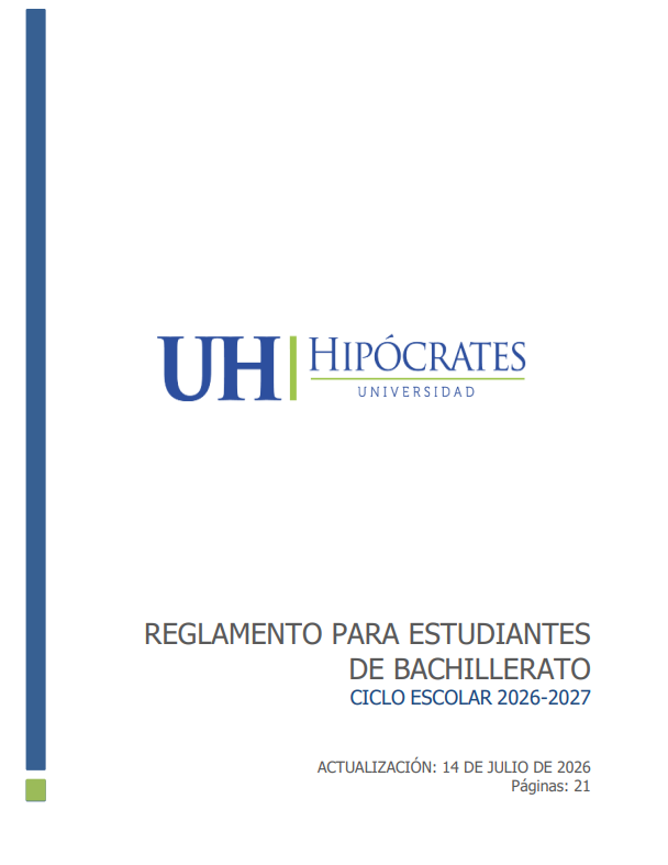 reglamento bachillerato 2026 2027