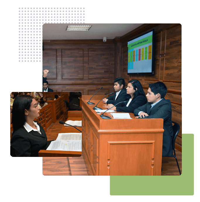 alumnos dando un un juicio