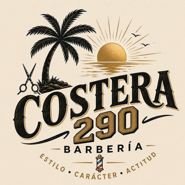 Logo de la barberia de la costera